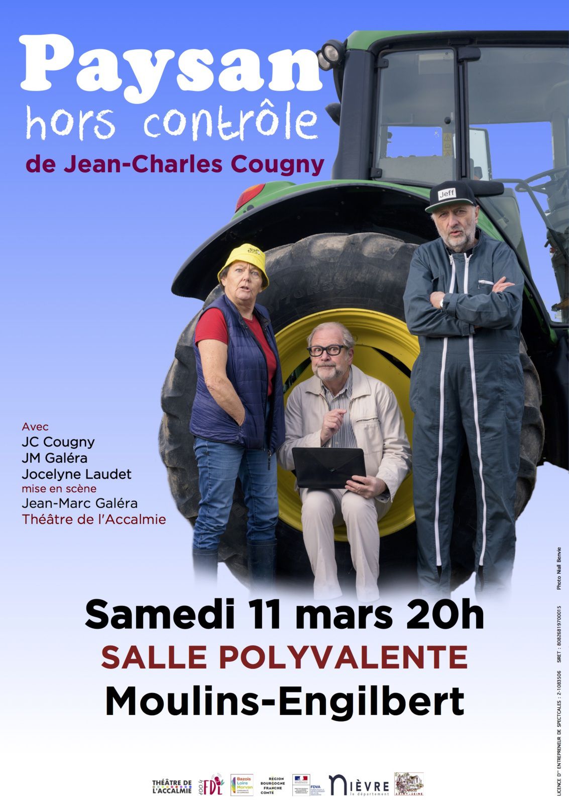 Théâtre Samedi 11 Mars 2023 20h salle polyvalente Moulins-Engilbert